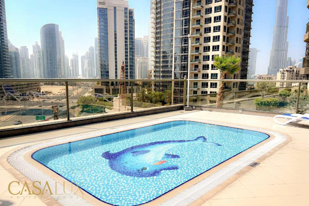Lovely Big Studio W/ Burj Khalifa View In Downtown 迪拜 外观 照片